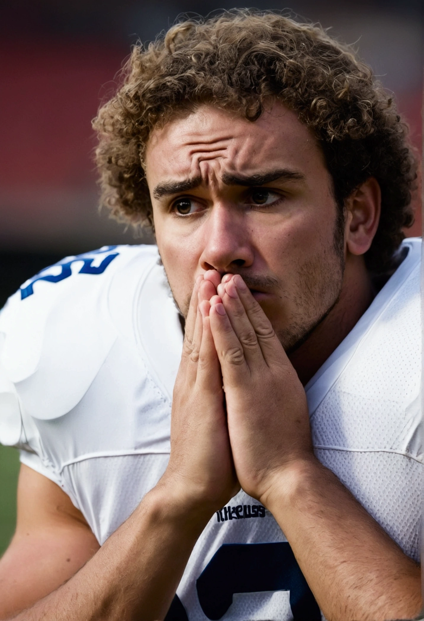 A discouraged football player