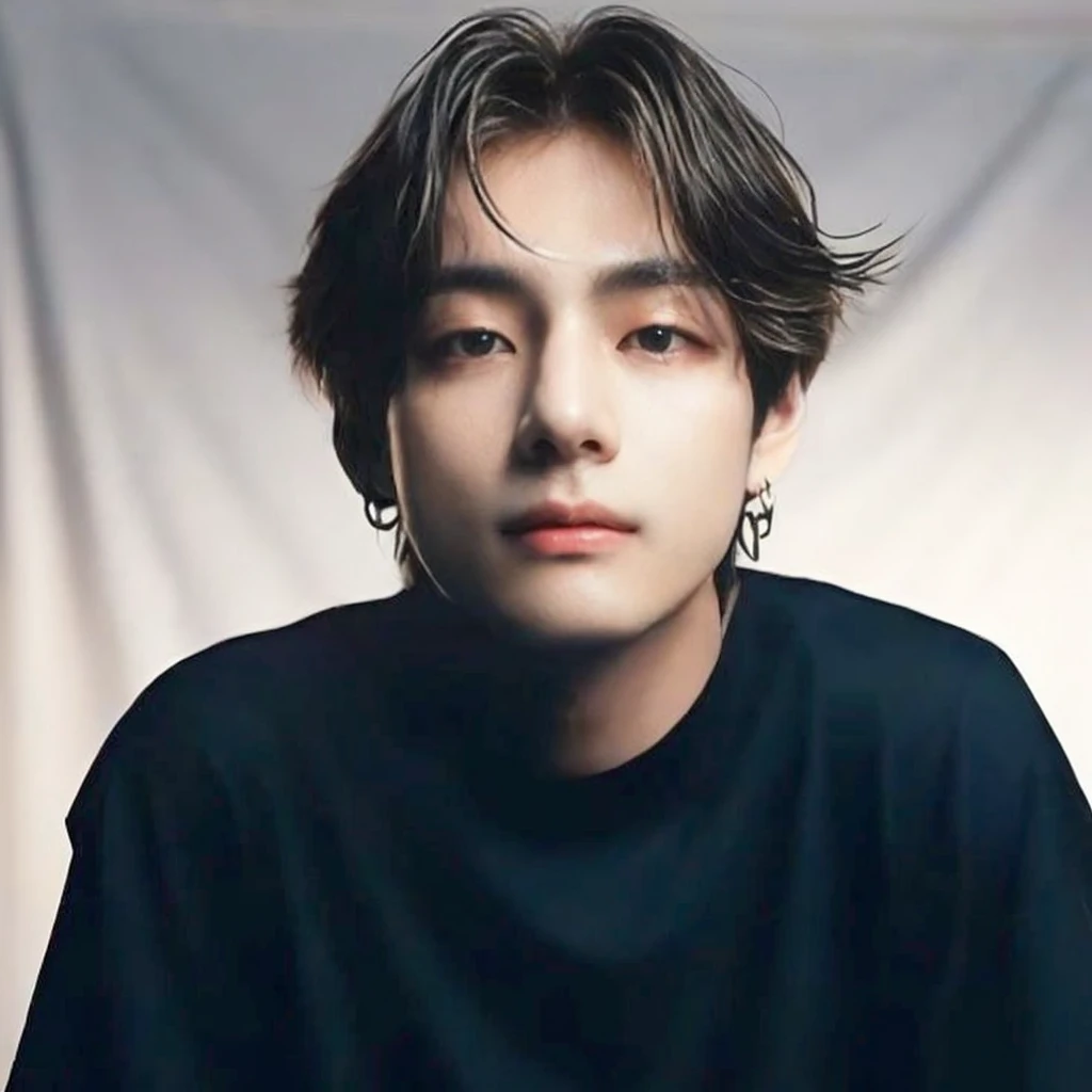 taehyung, BTS group, kpop idol portrait, realism artistic style, beautiful androgynous prince, bts, delicate androgynous prince, inspired by taehyung kim, young pale angel