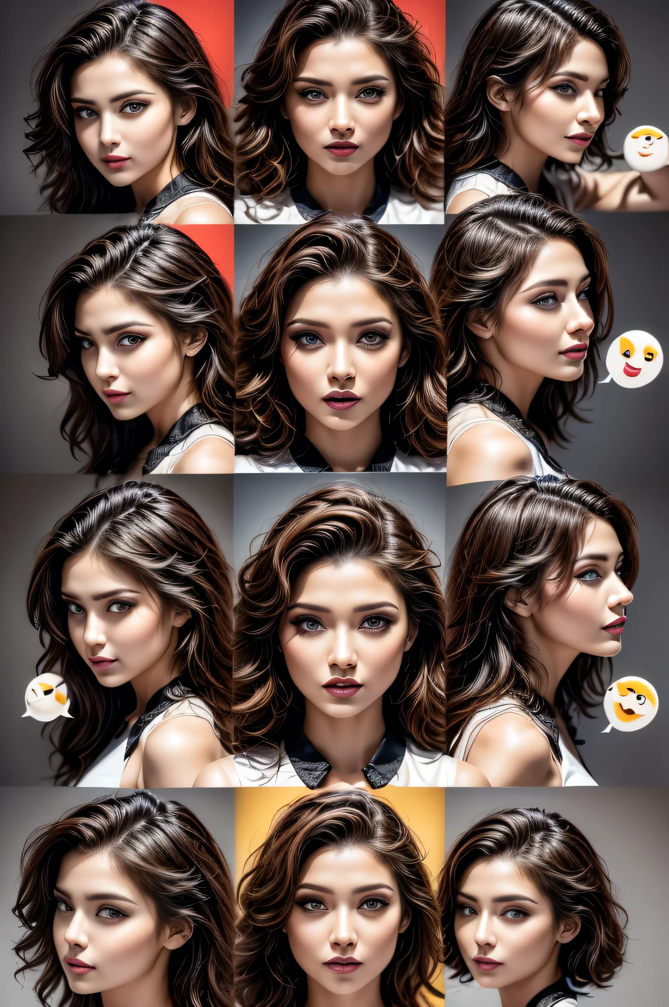 (office worker, personagem estilo anime, pacote de emojis), (homem sem dormir, vestindo terno:1.3),((Folha de design de emojis)),Alinhar arranjo, Poses and Expressions, (parte superior do corpo),(black strokes, different emotions, various facial expressions:1.4), (Multiple expressions of the same character:1.66),(photorealistic Realism 16K Quality perfect round realistic dark_eyes, part, best quality, altamente detalhado, intricate detail, High resolution illustration:1.2), (triste, Feliz, Divirta-se, exausto, grande ritristea, irritado, doubt, fofo, esperar, pressa)