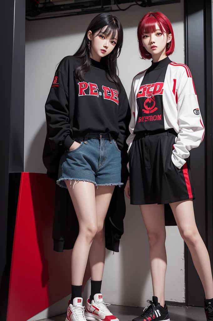 logo: Pledis entertainment; red and black; beautiful letters