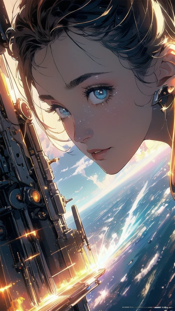 (((masterpiece, highest quality))),(((solo:1.2))),(((1girl:1.2))),(((32k wallpaper))),(very detailed, vintage science fiction),((((((cinematic movie poster)))))),(((abstract))),(mid century modern),movie poster,(((((portfolio))))),(((((((Close-up))))))),,((((more various angle)))),(((((ultimate highlight))))),Vast landscape,((((complete. detailed face)))),(((Extremely talented))),(((most complicated machine))),(((text))),(((typography))),(((((best complicated machine))))),(((((genius mechanic))))),((((gorgeous light ????)))),