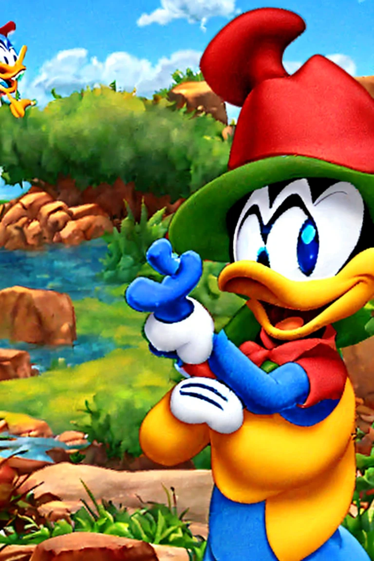 donald duck cartoon, metaverse, nft, funny. ultra hd, 4k, disney