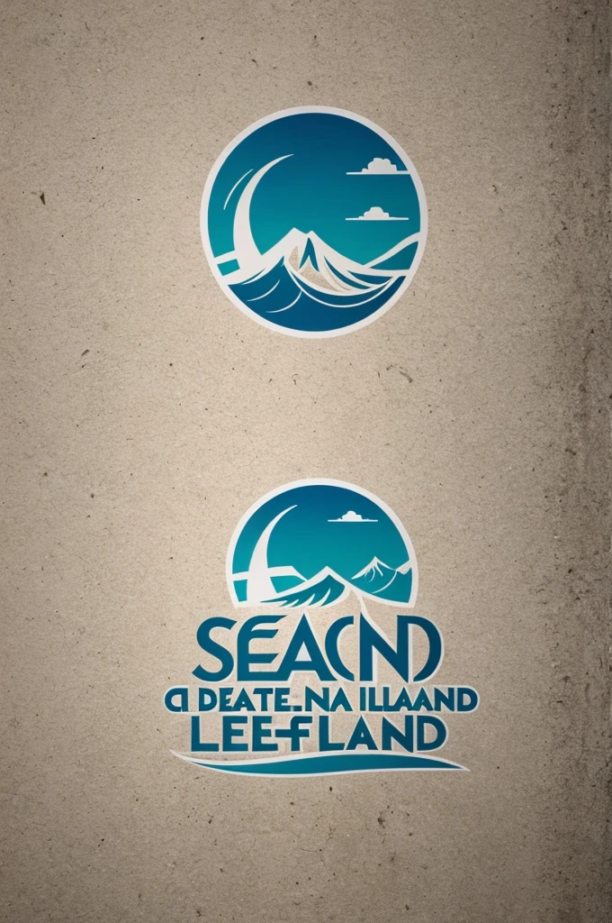 A creative logo that contains sea and land