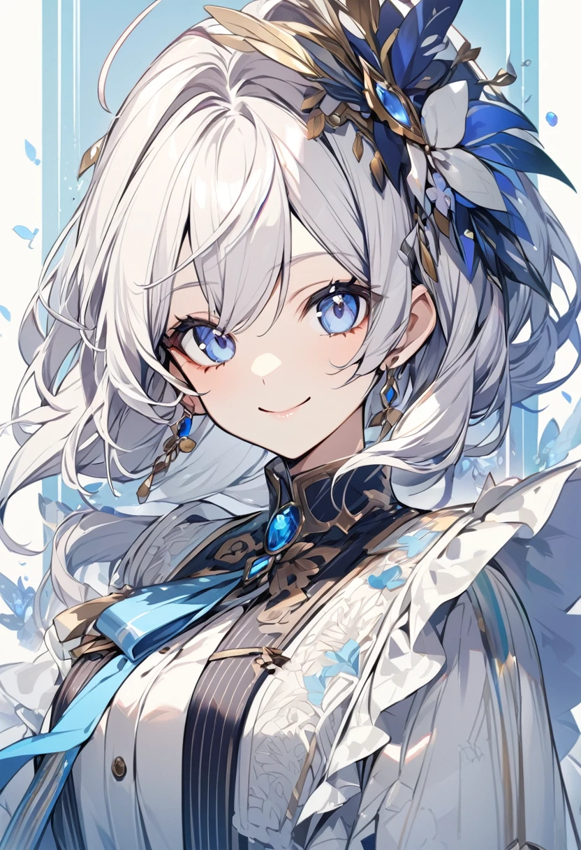 high resolution、One girl,Upper Body,Beautiful clothes,smile,I'm laughing so hard my eyes are closing,A big smile,Black Hair,long,Shiny Hair,Flowers on head, The girl is surrounded by flowers,Flower side