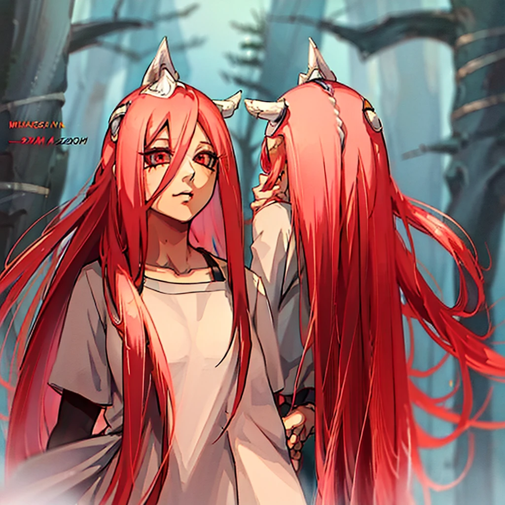 "Masterpiece, high quality, (cheered up), Best Quality, 1 girl, dynamic lighting, simple background, Red hair, Red eyes, ((15 years)), beautiful face, pretty eyes, beautiful background, (((Very detailed eyes and face.))), session, dynamic pose, forest background, coquette