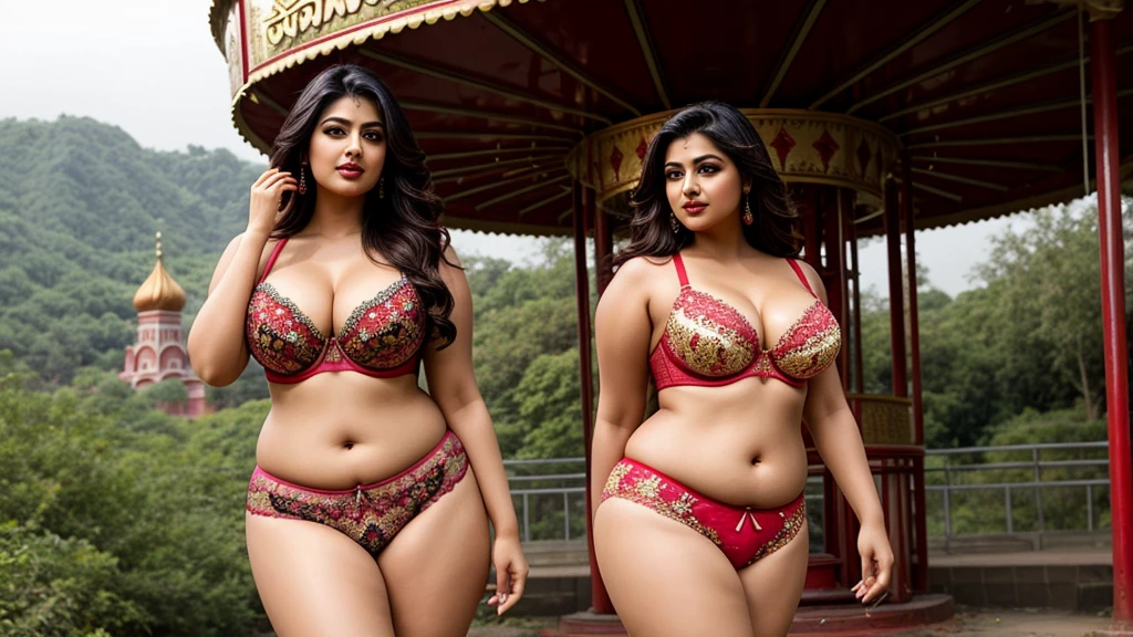 Make it real, realistic, bengali Indian beautiful chubby women, (like actress srabanti chatterjee, like actress srabanti chatterjee), Beautiful face, looking good, goddess Beauty, crystal clear image, Evening ((Mall Moments Memoir)), Wearing (( printed bra and underwear with Full transparent bra and harem , underwear big waist, deep sexy navel, sex bomb)), These outfits hug her curves perfectly, intense makeup, skin texture, hyper detailed, eye shadow, maskara, Russian breast size 32, oily skin, sexy looking, clothes red colour,fairy, fairy, face makeup, lipstick, lusty looks, plus size model, (like actress srabanti chatterjee), sexy expression, high end makeup, beautiful blue eye, black brown hair, 8k, cinematic, age 24, perfect finger, sexy pose, looking at viewer, curvy, curvy, curvy, legs, deep cleavage sexy navel, deep cleavage sexy navel, deep cleavage sexy navel, head to feet view, standing on a breathtaking landscape, legs crossed, looking at a phone. underwear and bra 1 Heavenly beautiful and goddess beauty cute and sweet looking face Arabian woman in front of Indian national temple , Heavenly beautiful Overweight, Heavenly beautiful Extremely fat, Heavenly beautiful and attractive Chubby figure , Heavenly beautiful looking and eye catching luxury style tight fitting elegant saree, reaching out, Heavenly beautiful Arabian woman, 16k, High resolution, masterpiece, highest quality, fine skin, Realistic Photograph, colour is Red 
An abandoned amusement park reclaimed by nature, with rusted roller coasters and a carousel frozen in time.
blurry