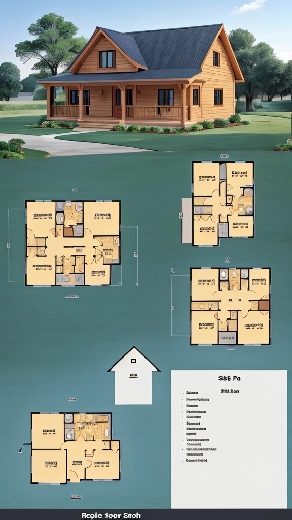 House model, 2-story house with open side, rural style, build a house with 2 bedrooms, 2 bathrooms.