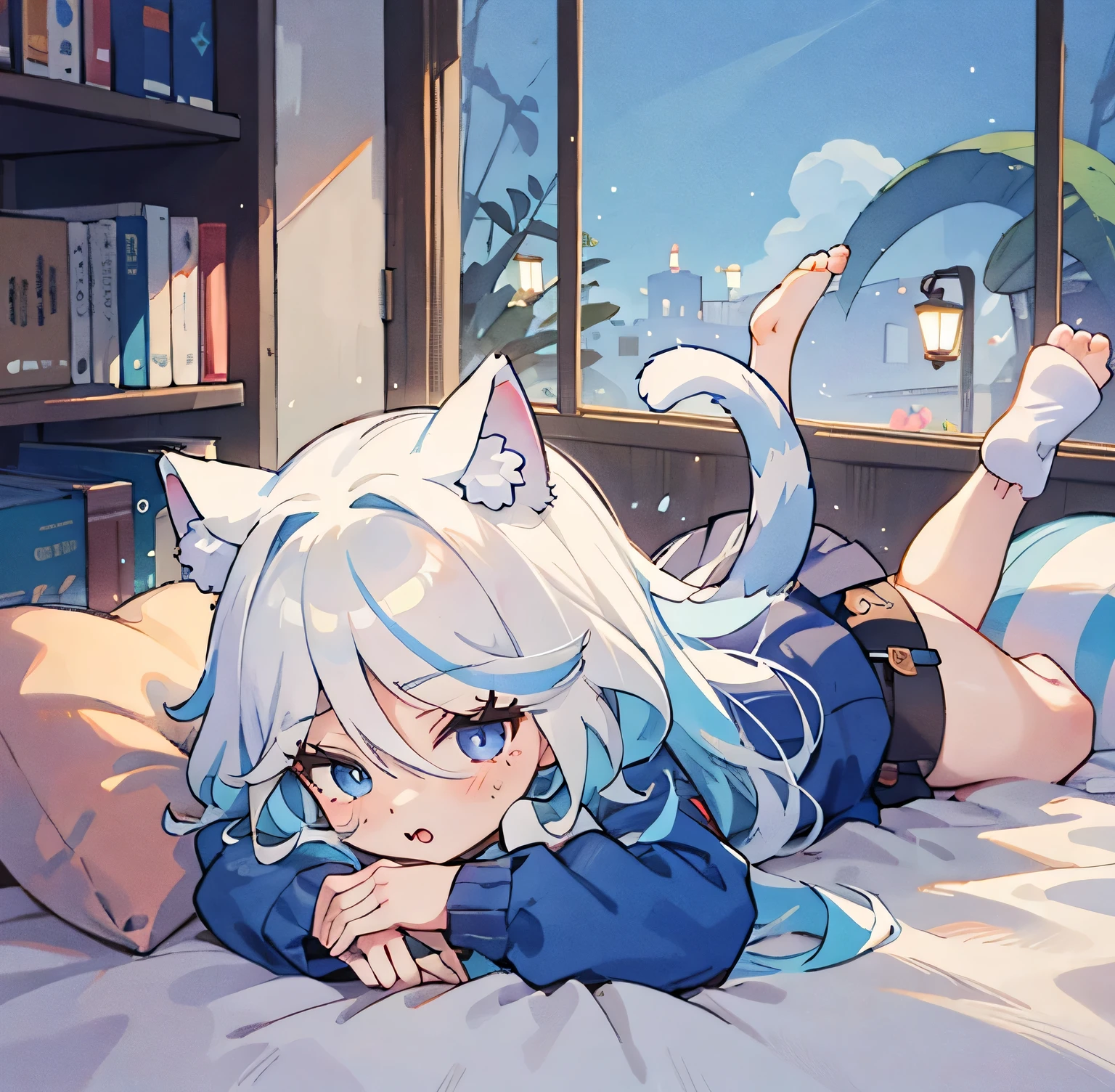 anime girl with long brown hair and cat ears laying on bed, cute anime catgirl, anime visual of a cute girl, anime catgirl, anime visual of a cute cat, holo is a wolf girl, cute anime girl, anime girl with cat ears, beautiful anime catgirl, anime best girl, very beautiful anime cat girl, anime girl named lucy, cute anime