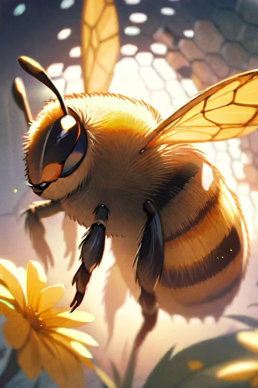 ((Best quality)), ((masterpiece)), (detailed), bee