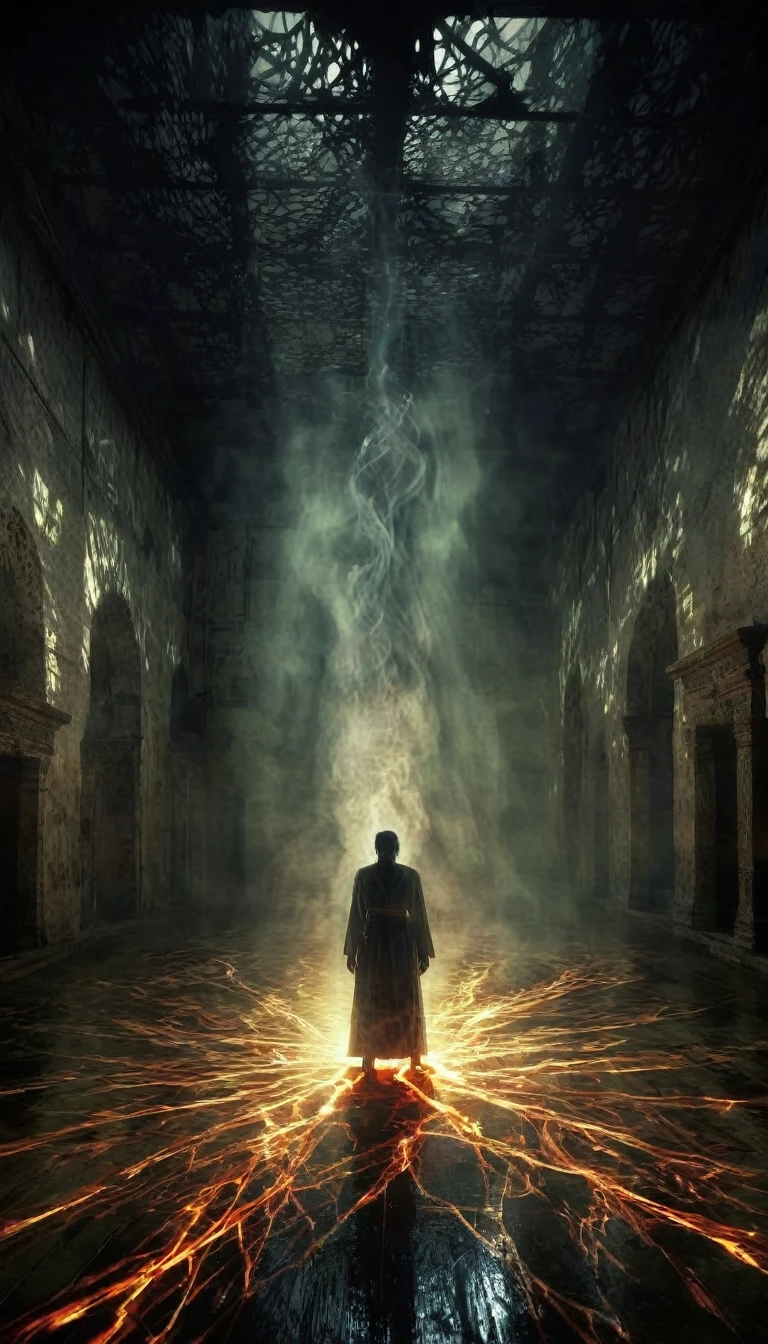 Solitary, ancient, Hellish Creatures, No_Humanity, mystery,Motion Blur, Level lighting effects,