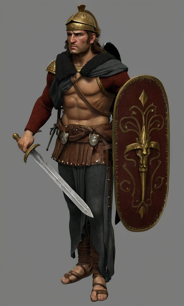 Gallic warrior: ultra realistic and detailed