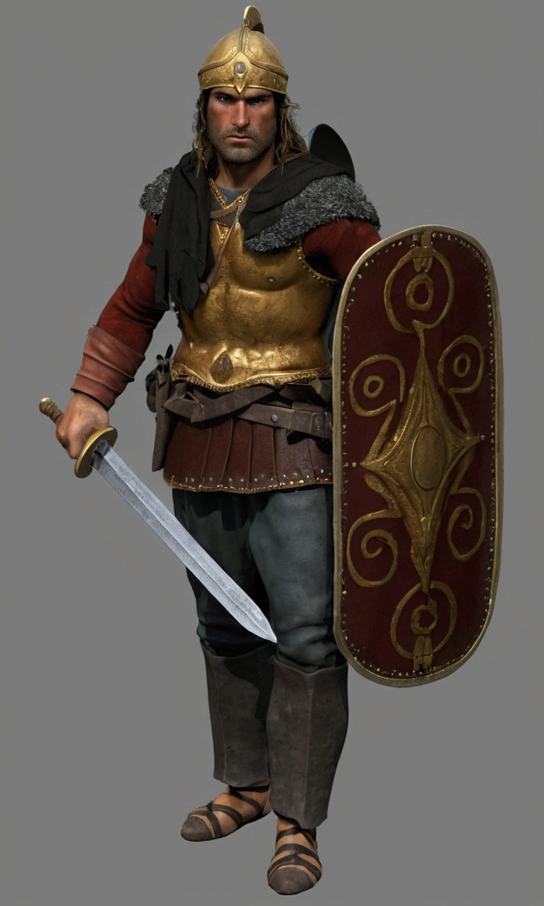 Gallic warrior: ultra realistic and detailed