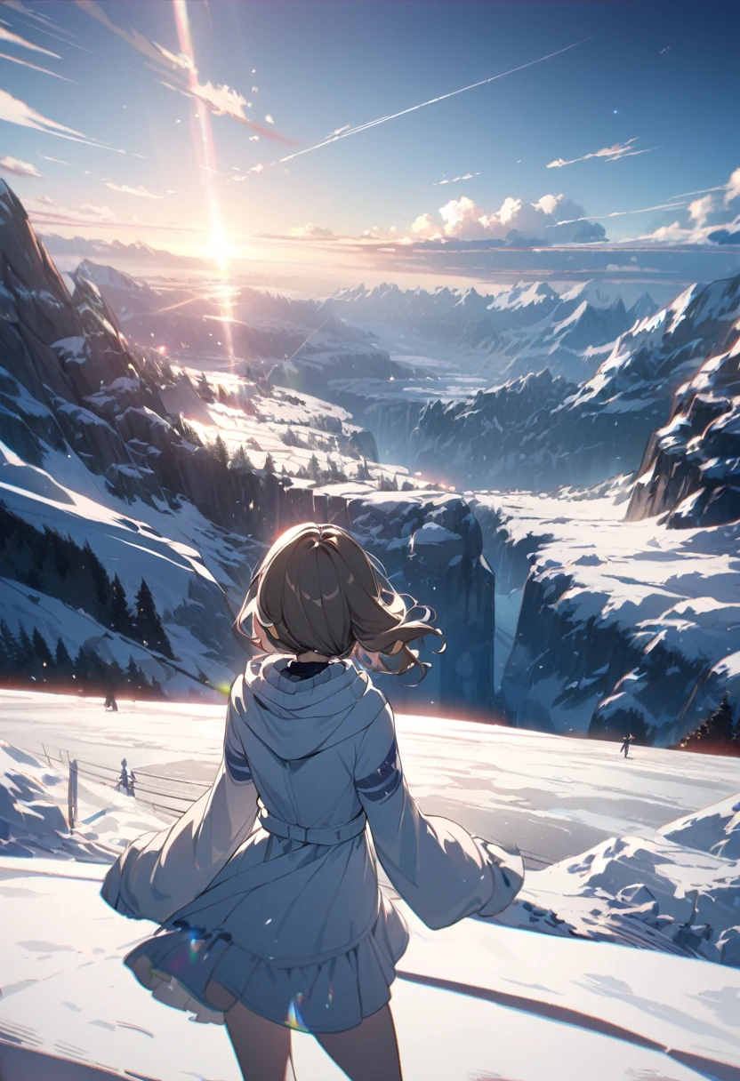 (High contrast), (A modern-style illustration of A glamorous girl with silver ponytail in a blue leotard is ice skating on an ice rink, lifting one leg behind her back and holding it above her head with both hands, shot from a distance: 1.8), anime style, blur: 1.8, Full body shot, (Beautiful illustration:1.3), (Highly detailed CG unity 8k portrait: 1.3), (High Quality), (Breathtaking Scenery: 1.3), Ray Tracing