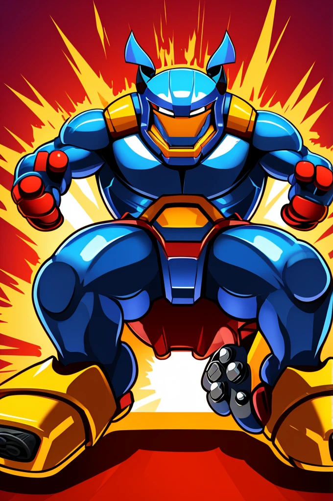 logo of playing fun game with controller with the name IRON BRUISER on the image