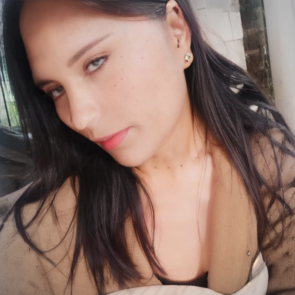 a woman sitting on a bench, holding a cellphone, taking a selfie, beautiful detailed eyes, beautiful detailed lips, extremely detailed face, long eyelashes, photorealistic, 8k, hyper detailed, intricate, masterpiece, realistic skin texture, perfect lighting, warm color palette, shallow depth of field