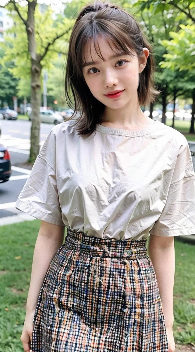 (Small Tits), (Age 25), (very small head), dawn, sunlight, (Perfect body:1.1), (8k), (Very delicate and beautiful), (Highest quality:1.0), (Realistic), Realistic Shadows, (High resolution:1.0), Detailed skin, Very detailed, the body is slim, (Beautiful Hair, Real Hair, Thinning hair), blush, Realistic, Realistic Face, Realistic eyes, Small eyes, smile, (eyeliner), (mascara), (eye shadow), whole body、Open leg pose、Nipples、naked、Thick pubic hair、ponytail、The background is a white wall、smile