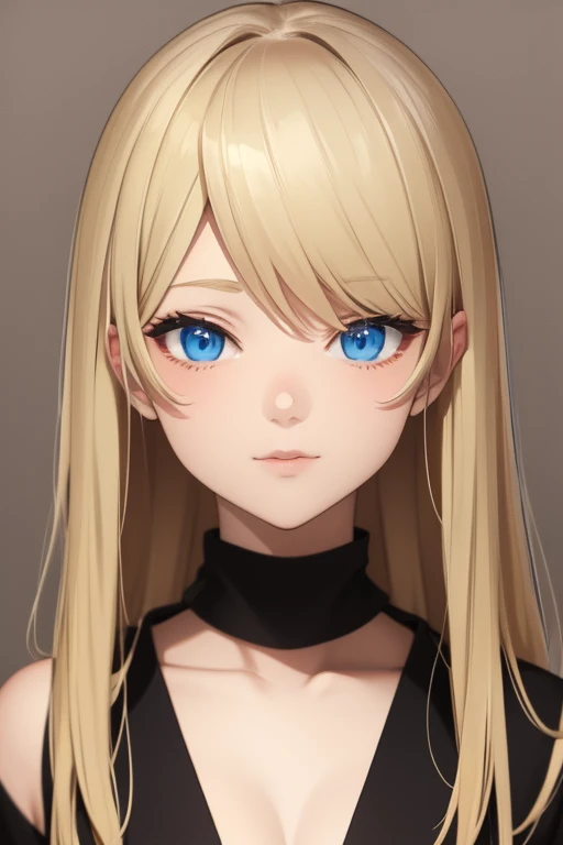 melhor qualidade,estilo anime cabelos ondulados cacheados marrons claros quase loiro,greenish eyes in a dark tone gentle and calm smile reddish lips fair skin wears a black sweater only image of the profile of the face cute cheeks and bright eyes in the eyes you can see a sunflower