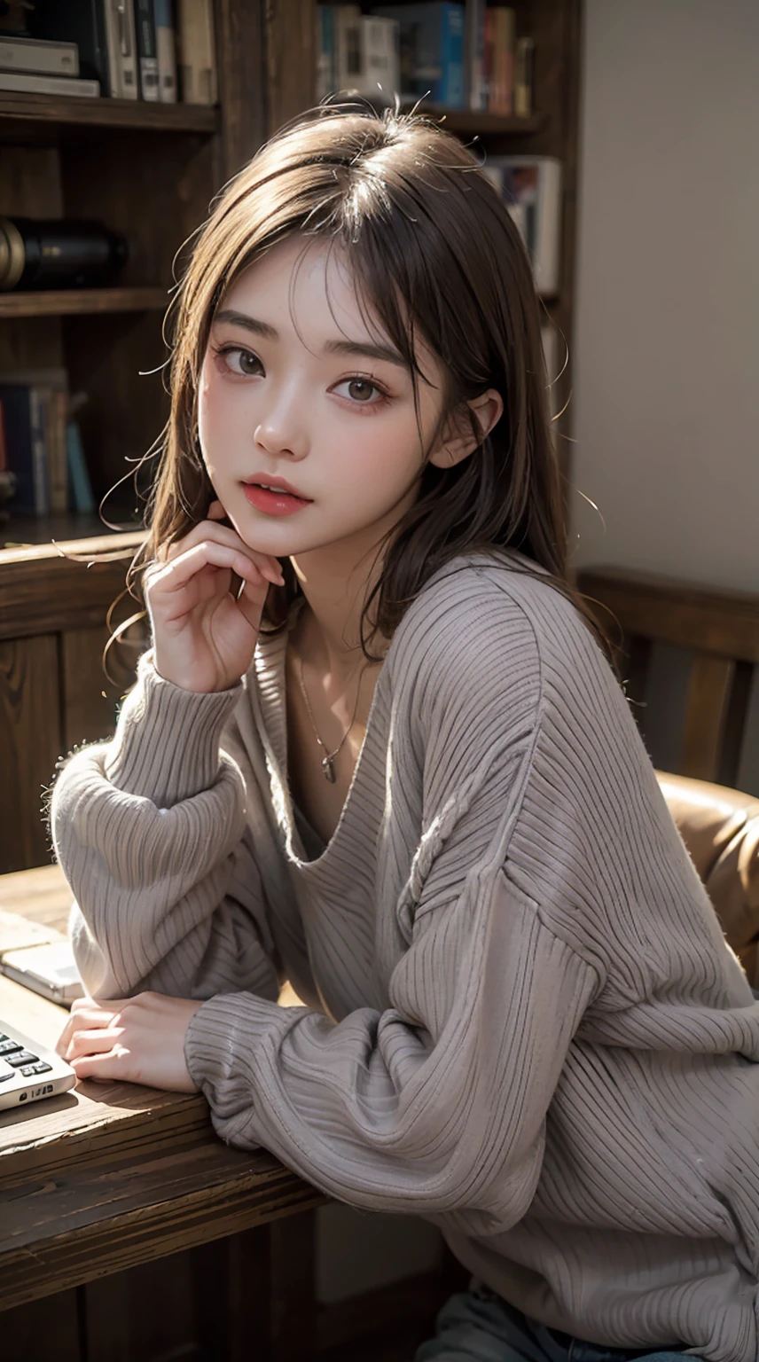 masterpiece、((gray sweaters))、 ((Plug set)), ((beautiful girl:1.2))、I don't know about that&#39;I have weapons.、Mechanize the body、Mechanized chest and abdomen、Mechanized occipital bone、Mechanized leg frame metal set，Perfect fit to the body、 standing、tie up、metal robots、((cyberpunk background))、(neon lights)、(Future machine factory background)、Cyberdyne、artificial body、All-metal body、ironwork、Abdominal mechanisms、((equipment person arm and hand))、((equipment man&#39;s feet))、((Machine neck))、inside a space ship、beautiful girl、16 years old、asian beauty, (Actuators and cables exposed from the abdomen.、Metal device connected from the human neck to the torso、Complex 3d rendering beautiful porcelain profile super detailedd female android face、cyborg、equipment people parts、150mm、Soft lighting in beautiful studio、rim light、vivid details、gorgeous cyberpunk、Ren Hao、超actual、anatomical、face muscles、cable microchip、elegant、beautiful background、octane rendering、HR Gig style、8k、best quality、masterpiece、Enlightenment、very delicate and beautiful、 非常にdetailedなCG、Unite、wallpaper、(actual、photo real:1.37)、Astonishing、detailed、masterpiece、best quality、official art、Highly detailedd CG Unite 8k wallpaper、absurd、incredibly absurd、、、Silver beads、Whole BodyEsbian、sit on it