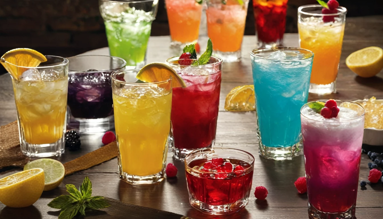 a picture of drinks of your dreams like in a commercial