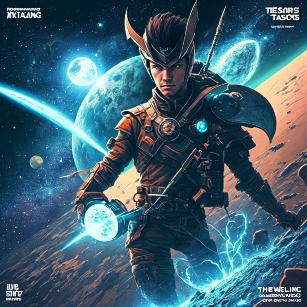 Turn this album cover into a science fantasy comic style.