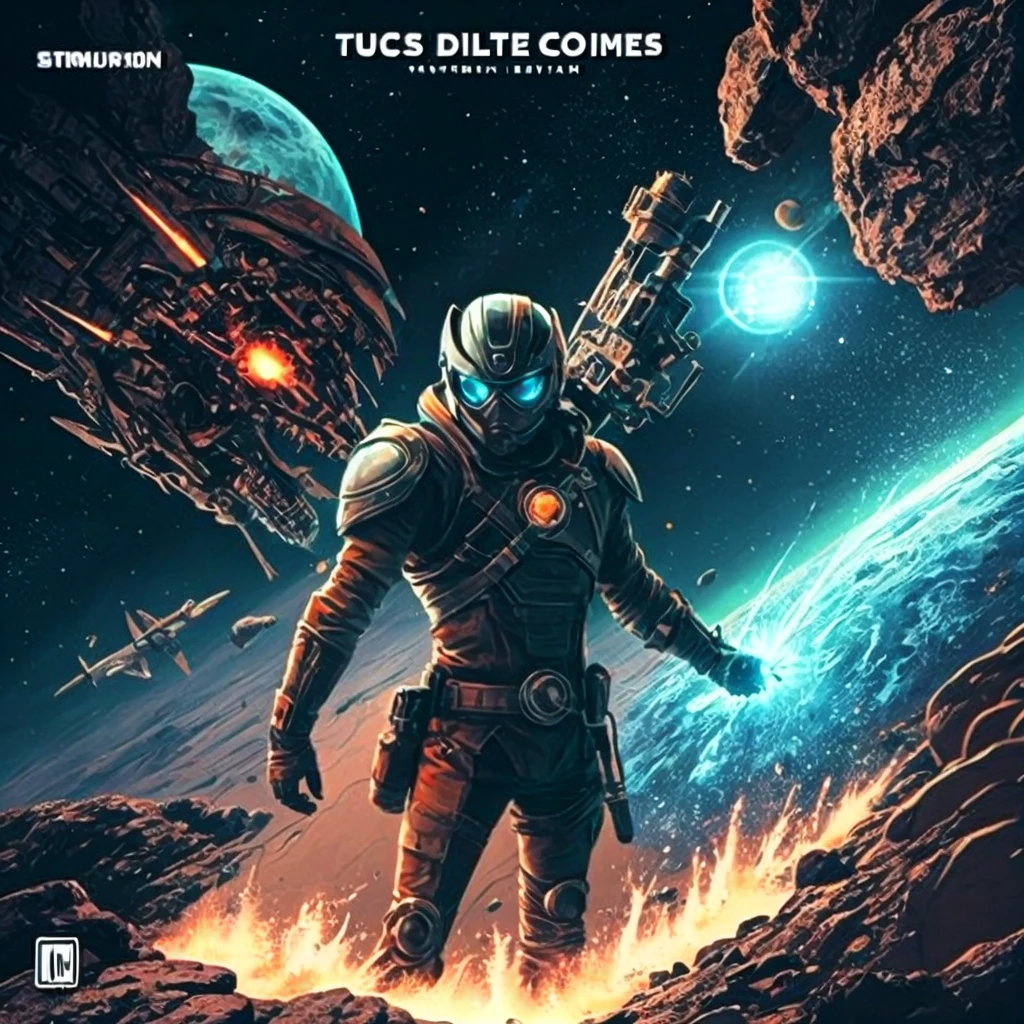 Turn this album cover into a science fantasy comic style.