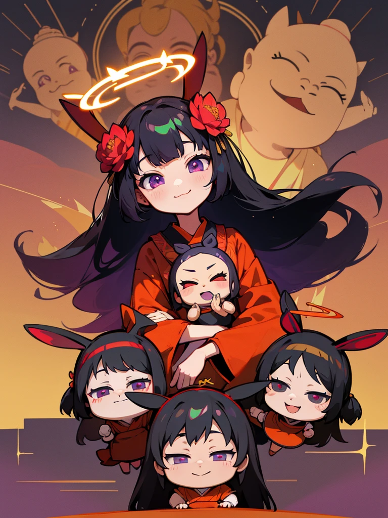 Princess in a red long sleeve raincoat kung fu costume with very shiny embroidery、Screaming sex with the emperor　Bun head with black hair　Letting out feces　Excrement　filth
