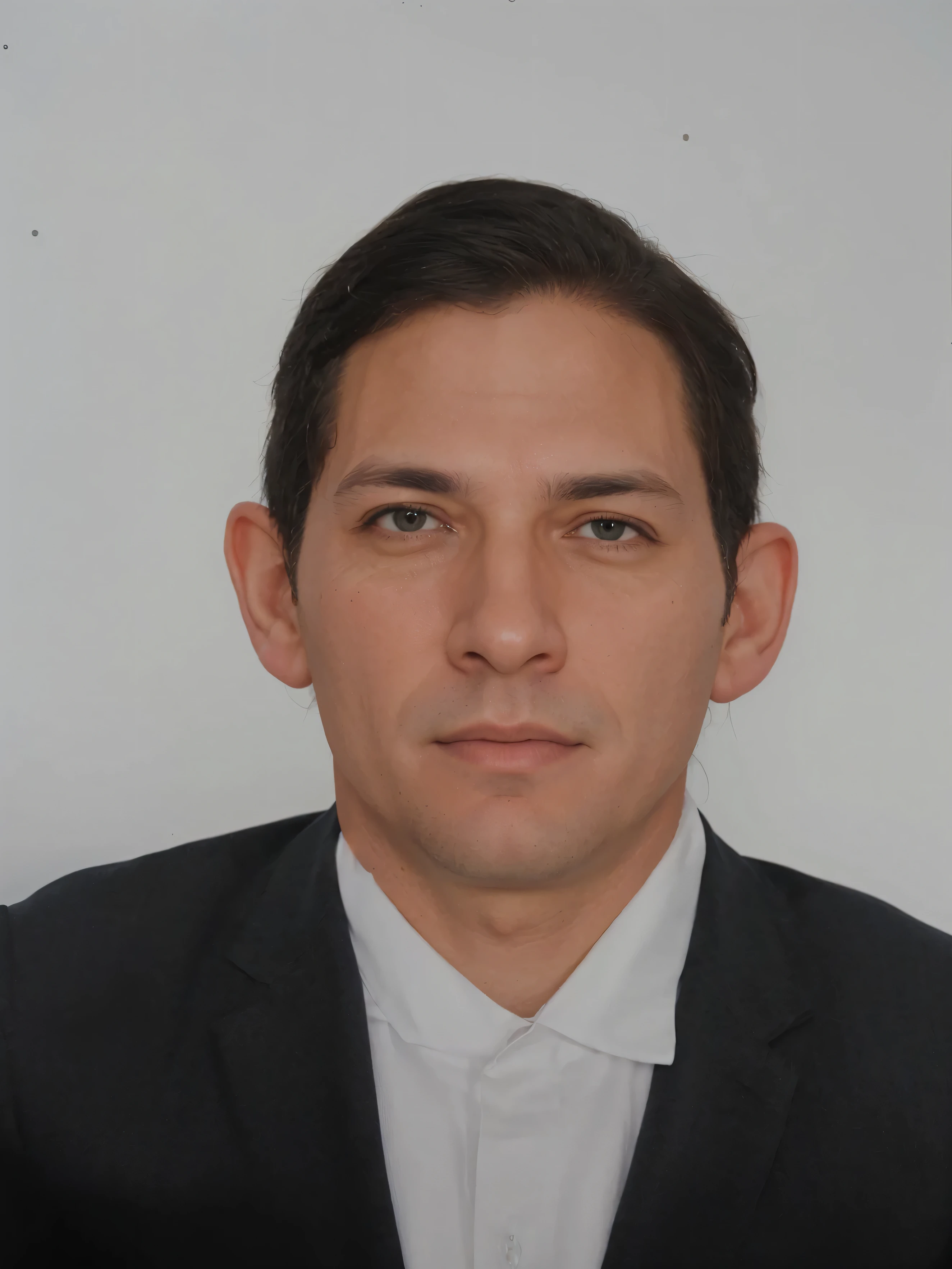 Make this photo look realiatic and detailed, arafed man in a suit, 45 years old man, very detailed potrait, realistic portrait photo, close up potrait, profile portrait, very detailed face, very realistic face, very perfected face, very detailed clothes, very realistic clothes, very perfected clothes