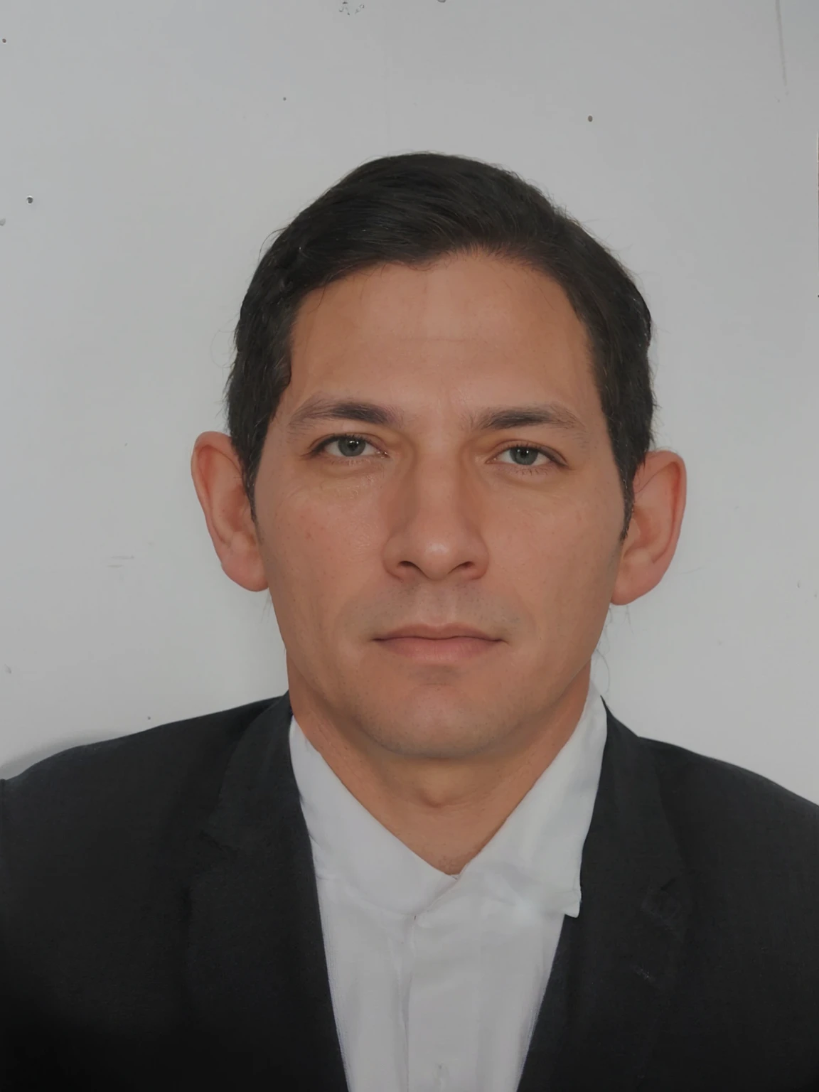 Make this photo look realiatic and detailed, arafed man in a suit, 45 years old man, very detailed potrait, realistic portrait photo, close up potrait, profile portrait, very detailed face, very realistic face, very perfected face, very detailed clothes, very realistic clothes, very perfected clothes