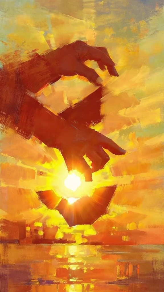 A hand that catches the sun