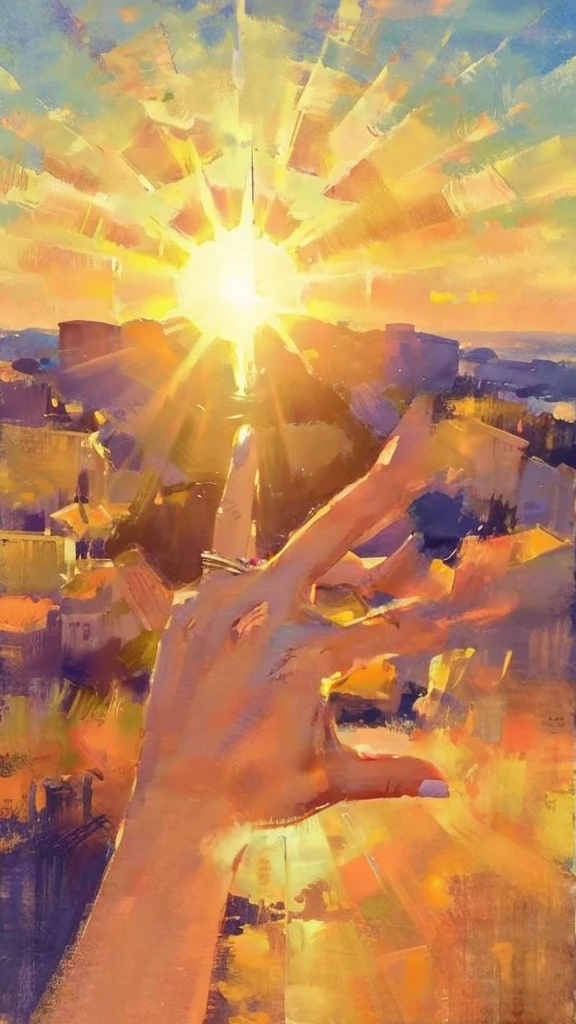 A hand that catches the sun