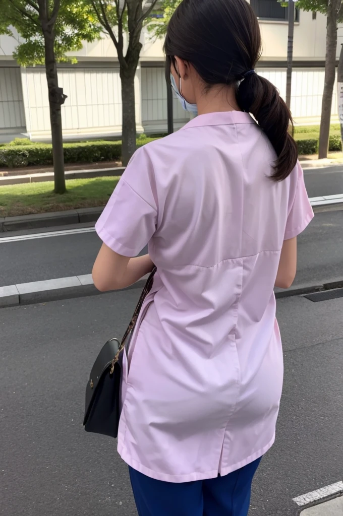 Japanese、Back view、woman、nurse