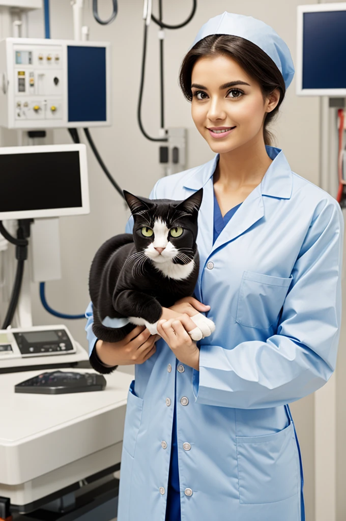 Cat in surgical uniform 