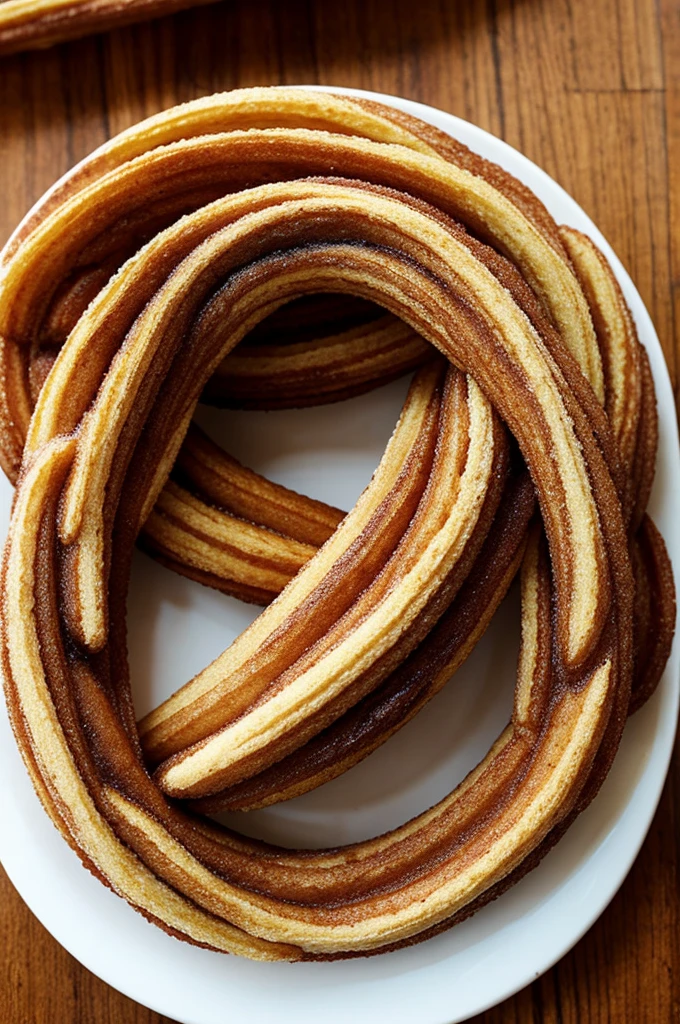 A churro in the shape of the number 7