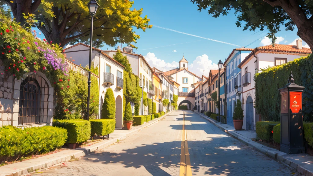 (masterpiece, best quality, 4K, realistic, colorful) create a sunny park background in Portugal.