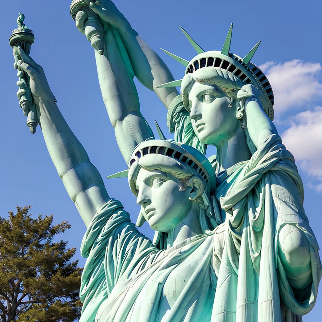 America、statue of liberty、Clear skies