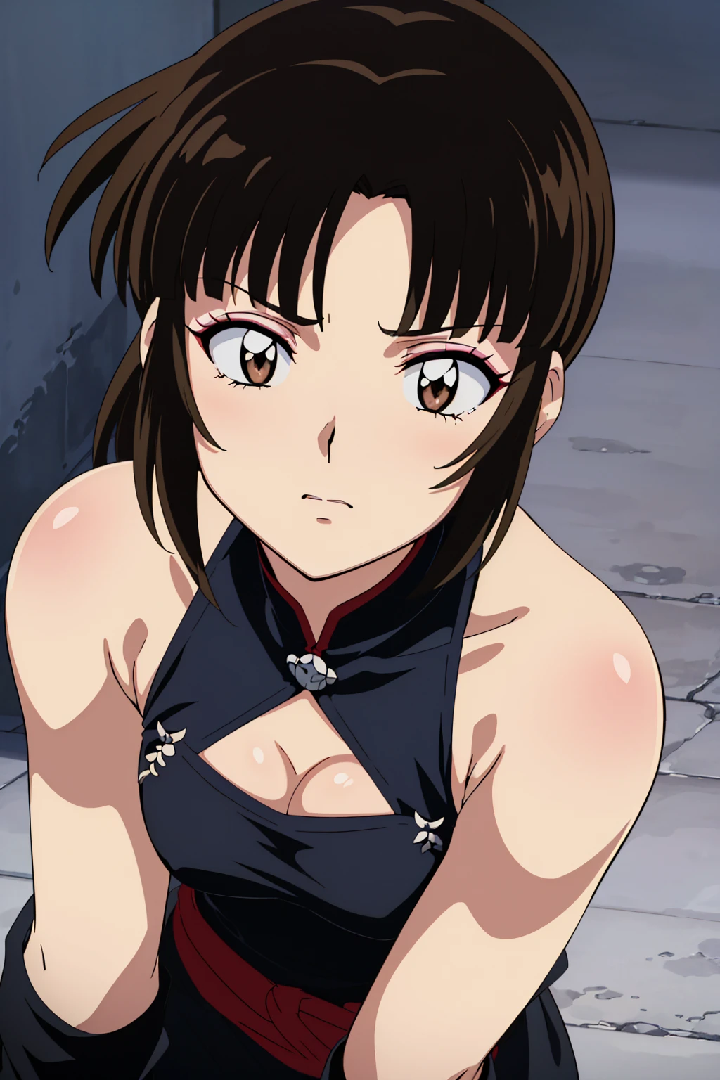 Coral,(((((long、Brown Eyes、Eyeshadow))))) 、(((((tits)))))、((((Chest Sarashi、Loincloth))))、Sweaty、Solo,Sad face,sad、((((Sad face))))、anime、（（（（NSFW））））、(masterpiece、Highest quality)、Best Quality, Mastepiece, 超High resolution,  ((Mastepiece:1.4, Best Quality)), ((Mastepiece, Best Quality)), (Photorealistic photography:1.4)、 (超High resolution:1.2), High resolution、perfection、Mastepiece, Best Quality, Detailed , Good lighting、An illustration、((Beautiful detailed face))、( ((Super detailed )))、High resolutionAn illustration、((An illustrationベスト))、Highly detailed eyes、perfectionな照明、、(NSFW:1), (((masterpiece))), Adult women、Mature Woman、(1 person)、Solo Focus、Shiny skin、 Beautiful girl with beautiful details, Very cute, Beautiful girl with beautiful details, Professional photography lighting, Highly detailed eyes and face, Eyes with beautiful details、Beautiful detailed hair, Beautiful detailed cold face、 (Dark Shot:1.4), (Best Shadow), In the darkness, Deep Shadow,