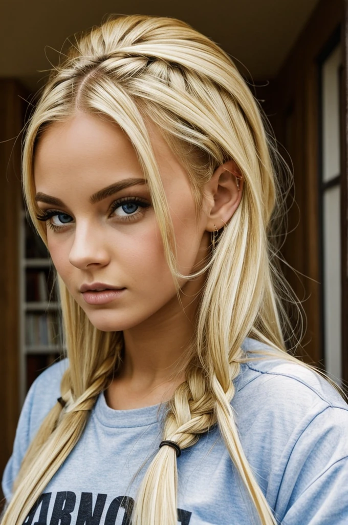 Chav girl with blonde hair