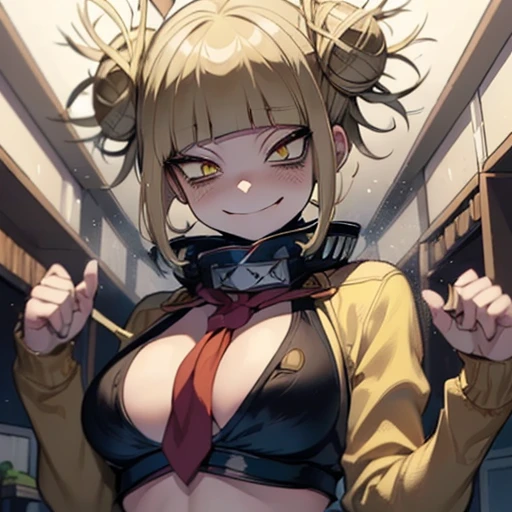 (Himiko toga),(from boku no hero academia),(short blonde hair with two messy pulps in the hair and yellow eyes with cat pupils),(wearing),+,(bikHimiko toga),(from boku no hero academia),(short blond hair with two messy pulps in her hair and yellow eyes with cat pupils),(wearing),+,(bikini),