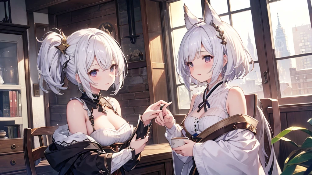 A mature girl、White Hair、Granblue Fantasy、Frau、4K、R18、age22、Bob