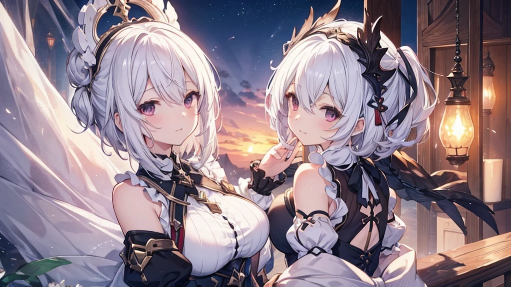 A mature girl、White Hair、Granblue Fantasy、Frau、4K、R18、age22、ponny tale