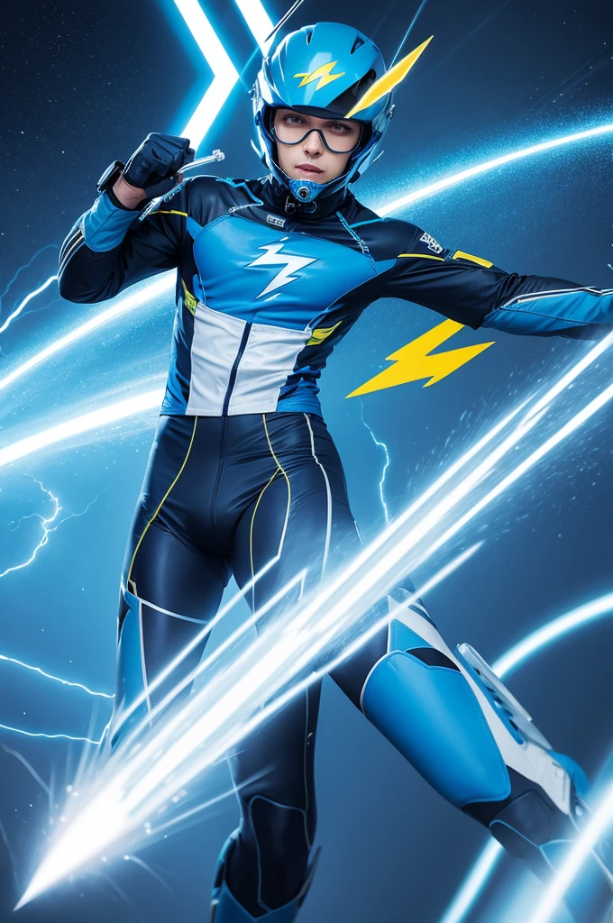 Blue logo and lightning bolt João electricista 