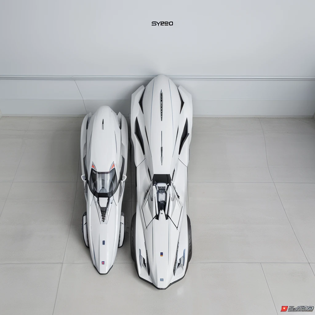 2025 white super Lambo hydrogen sports race bodykit, sports tires, race rims, showcase in white studio