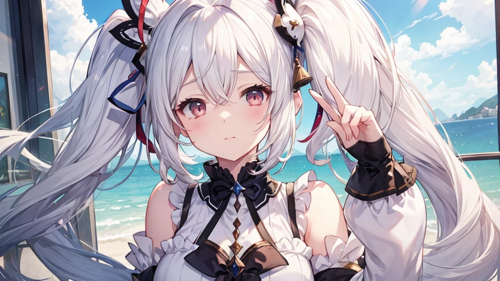 A mature girl、White Hair、Twin tails、Granblue Fantasy、The Ten Sages Frau、4K、R18