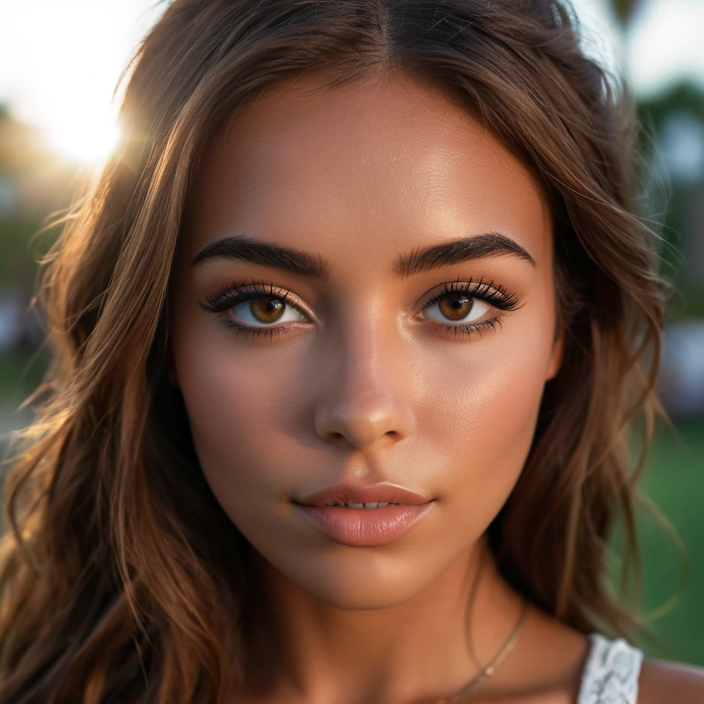 a Colombian woman with brown hair, yeux noirs, en sous vêtements debout à côté d'un lit, high quality, Belle pose, time, dribble, Coachella, Floride, full cheeks, flux, f4 visage parfait, symmetrical eyes, corps parfait, very detailed skin, peau mate, photographie professionnelle, 8k, photo brute, best quality, masterpiece, photo-realistic, very detailed, Cinematic lighting, sharpness, DSLR, high resolution, Photorealistic