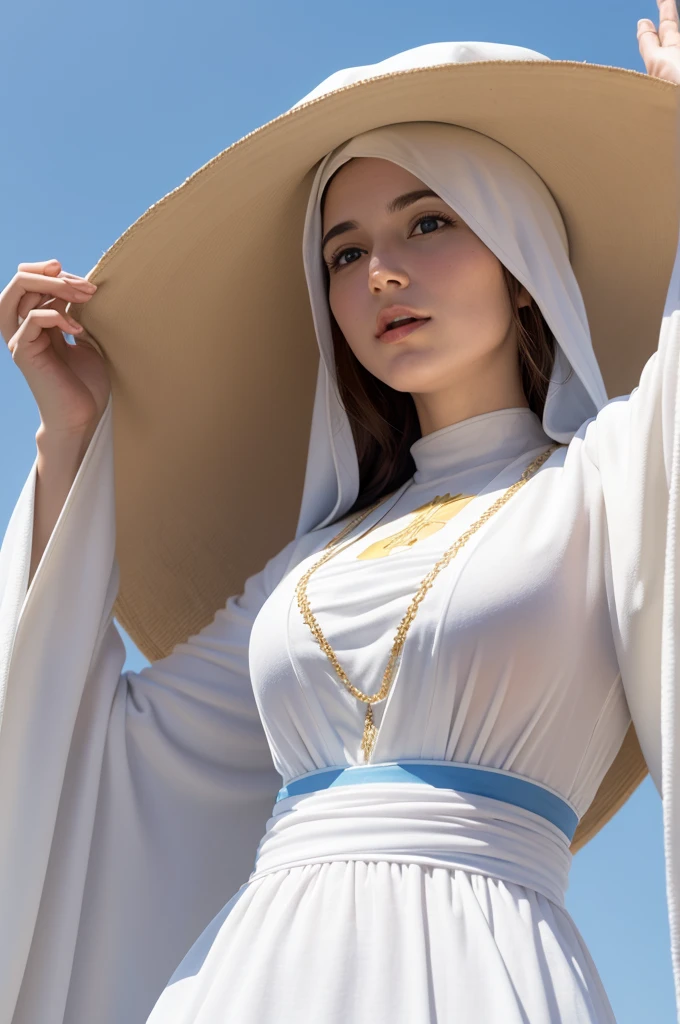 masterpiece,The (saint Virgin Mary:1.3) (naked:1.3), (1girl:1.1),(extremely detailed:1.2), super hd, 8k, (intrincate details:0.8), hyper realistic, professional photo, exceptional, cowboy shot,