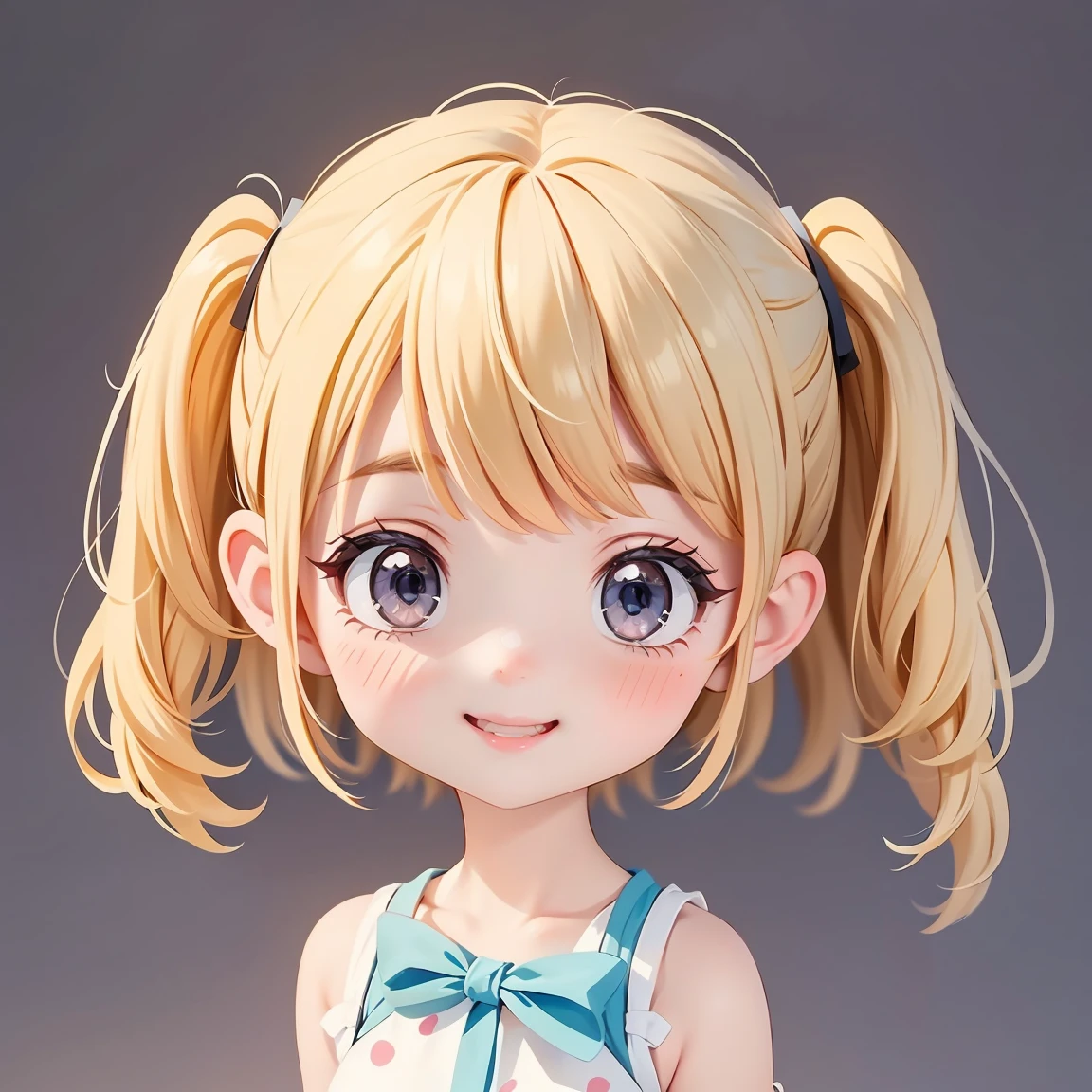 Super Chibi Character:1.8、wearing cute sandals、background:Simple all over、Blonde Hair、Cute 7 year old girl、Random cute outfits、Short legs、Sandals with ribbon、running:1.8、Super Happy Smile:1.8