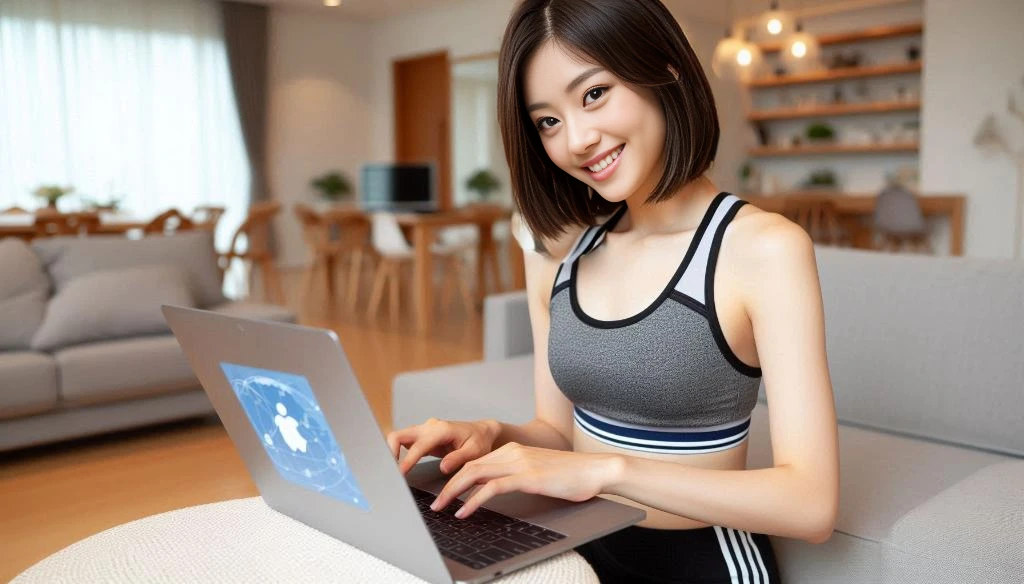 masterpiece, realistic, photorealistic, best quality, beautiful detailed, natural lighting, sharp focus, depth of field, slim body, abs:1.2, small breasts, best quality real texture skin, Detailed beautiful delicate face and eyes, beautiful Japanese young woman, eyes open, looking at viewer, best quality real texture skin, Detailed beautiful delicate face and eyes, double eyelid, smile:1.2, white teeth:1.2, short straight brown hair,