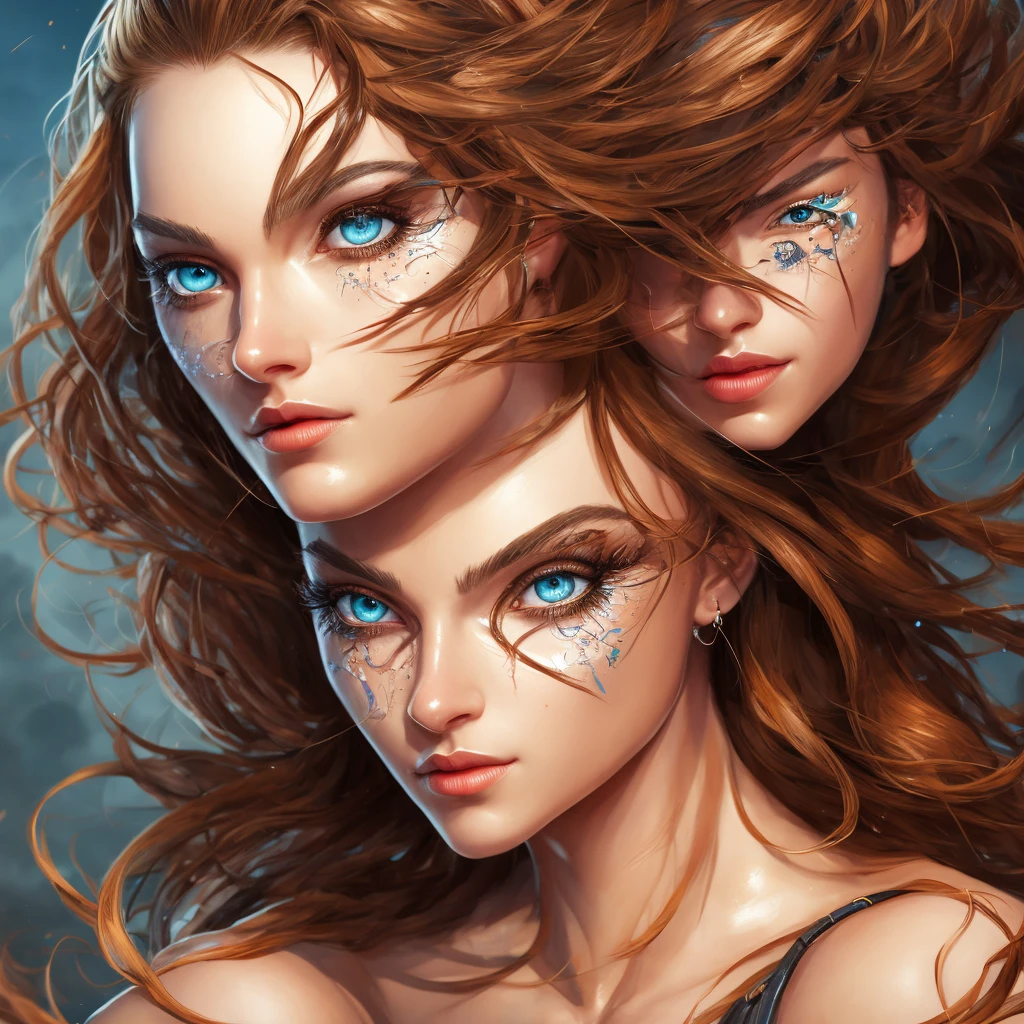 a young woman, brown mid-length hair, master martial artist, fantasy character, highly detailed face, beautiful detailed eyes, beautiful detailed lips, extremely detailed eyes and face, long eyelashes, graceful pose, dynamic action, cinematic lighting, dramatic atmosphere, vibrant colors, digital painting, concept art, 8k, best quality, masterpiece