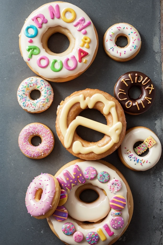 Logo on Donuts with the name Donuts da Amora 