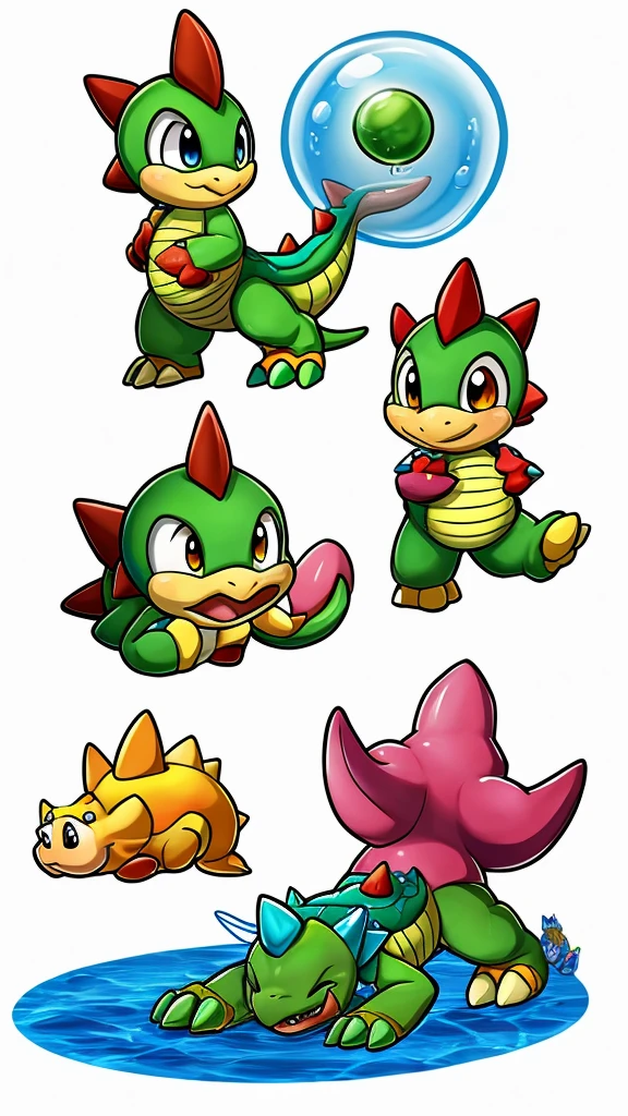 Bub, bubble bobble video game, green scalie, skill,
Bubble dragon, different positions